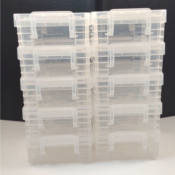 Football Trading Cards Plastic Container with snap lids lot of 10 - Picture 16 of 16